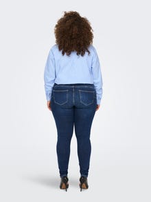 ONLY Skinny Fit Mittlere Taille Jeans -Dark Blue Denim - 15280974