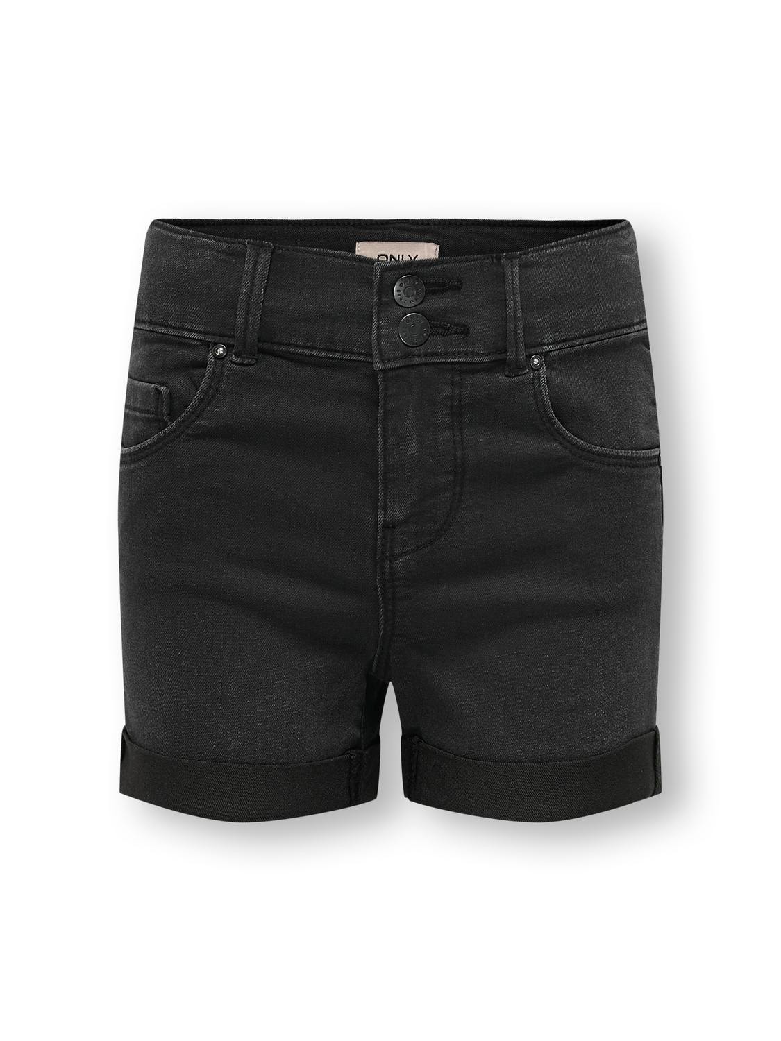 ONLY Shorts Skinny Fit Ourlets repliés -Black - 15280992
