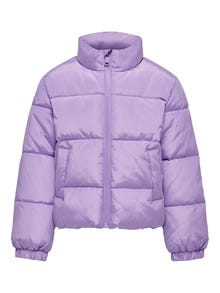 ONLY High neck Cuffs with elastic binding Quilted Jacket -Viola - 15280997