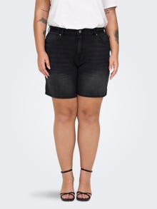 ONLY Straight fit High waist Curve Jeans -Black - 15280999
