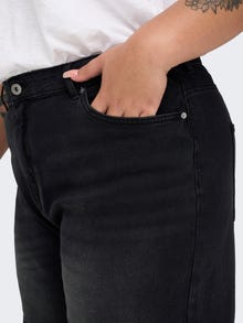 ONLY Gerade geschnitten Hohe Taille Curve Jeans -Black - 15280999