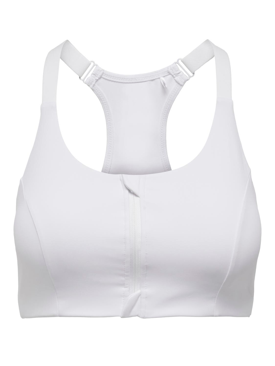 Cotton bra with adjustable straps - White - Sz. 85E-115H - Zizzifashion