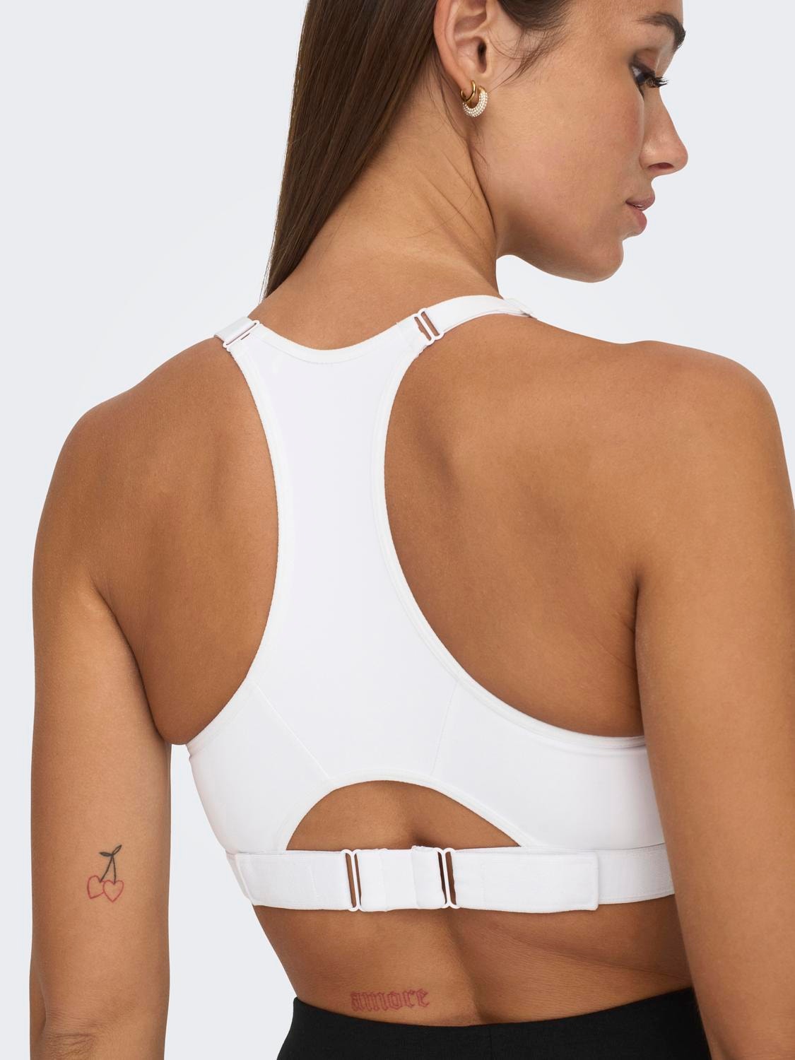 ONLY Adjustable Sports bra with High Support -White - 15281008