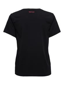 ONLY Normal geschnitten Rundhals T-Shirt -Black - 15281013