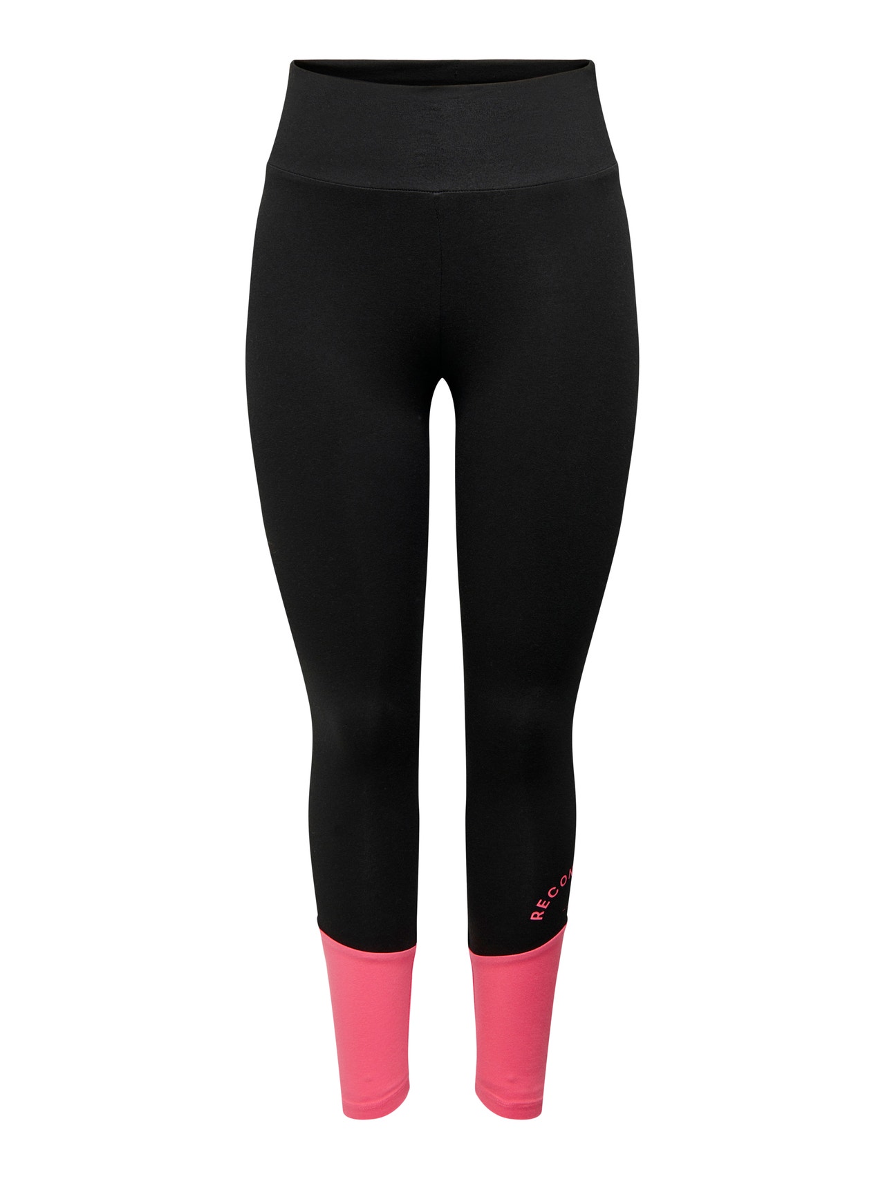 ONLY Contrast color training tights -Black - 15281014