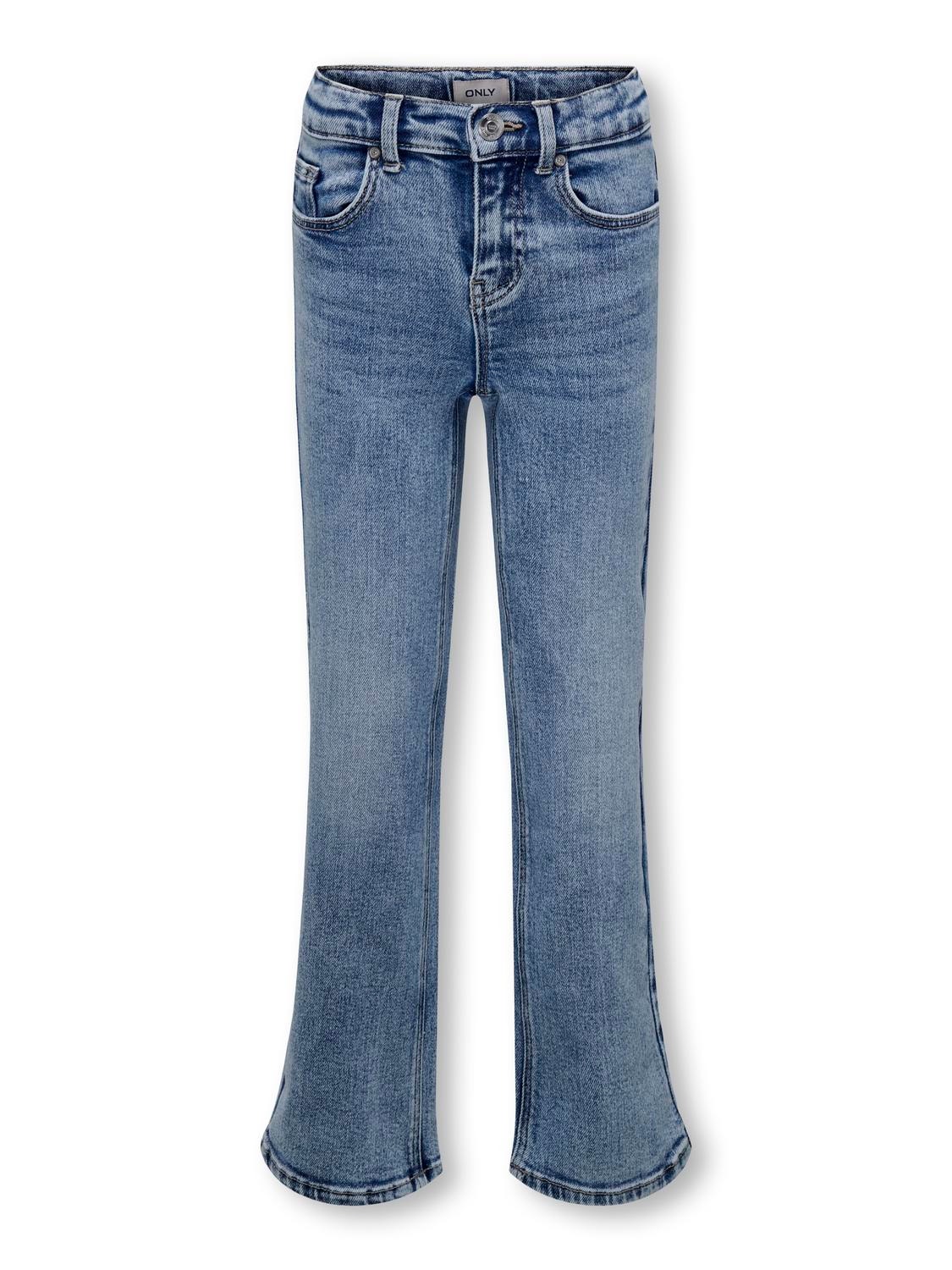 ONLY Weiter Beinschnitt Jeans -Light Blue Denim - 15281017