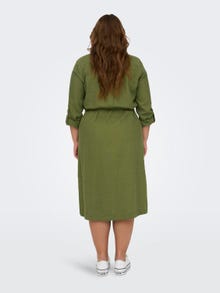 ONLY Curvy Midi Shirt dress -Olive Branch - 15281039