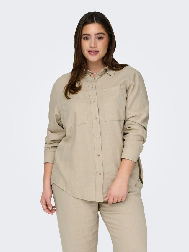 ONLY Oversized fit Overhemd kraag Curve Overhemd - 15281041