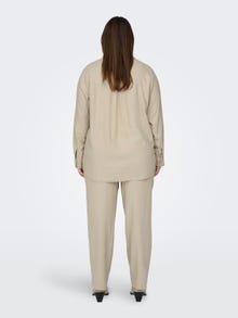 ONLY Oversized Fit Skjortekrage Curve Skjorte -Oxford Tan - 15281041