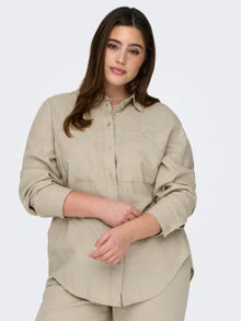 ONLY Camisas Corte oversized Cuello de camisa Curve -Oxford Tan - 15281041