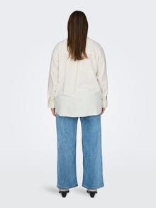 ONLY Oversize Fit Shirt collar Curve Shirt -Cloud Dancer - 15281041