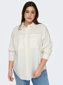 ONLY Oversized fit Overhemd kraag Curve Overhemd -Cloud Dancer - 15281041