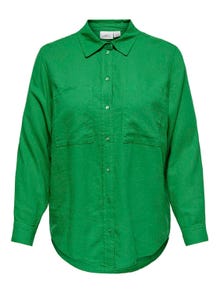 ONLY Överdimensionerad passform Skjortkrage Curve Skjorta -Green Bee - 15281041