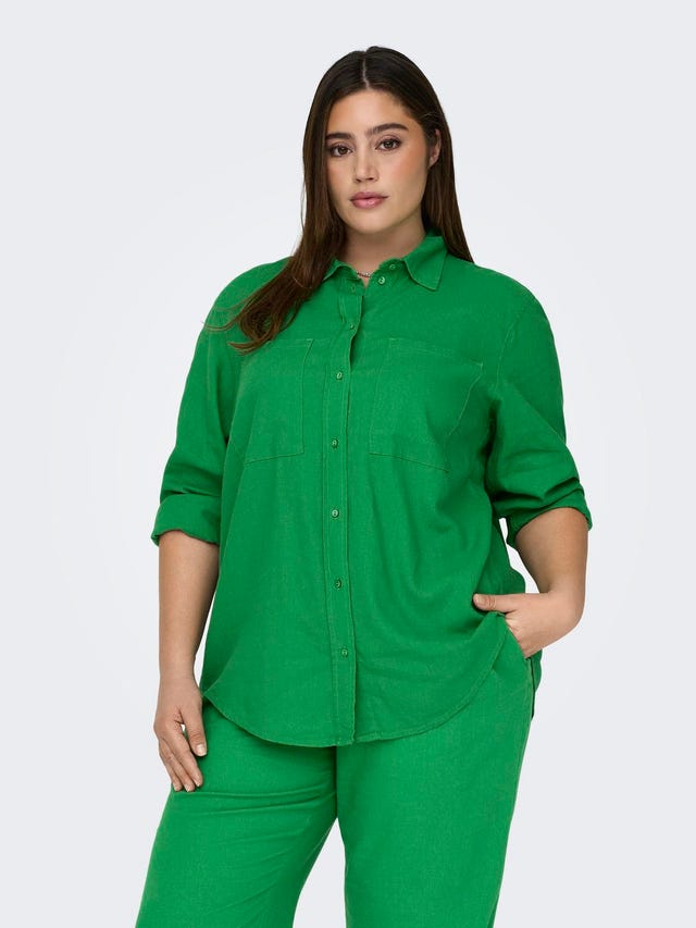 ONLY Oversized fit Overhemd kraag Curve Overhemd - 15281041