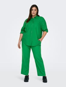 ONLY Överdimensionerad passform Skjortkrage Curve Skjorta -Green Bee - 15281041