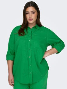ONLY Chemises Oversize Fit Col chemise Curve -Green Bee - 15281041