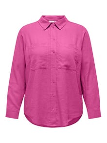 ONLY Överdimensionerad passform Skjortkrage Curve Skjorta -Raspberry Rose - 15281041