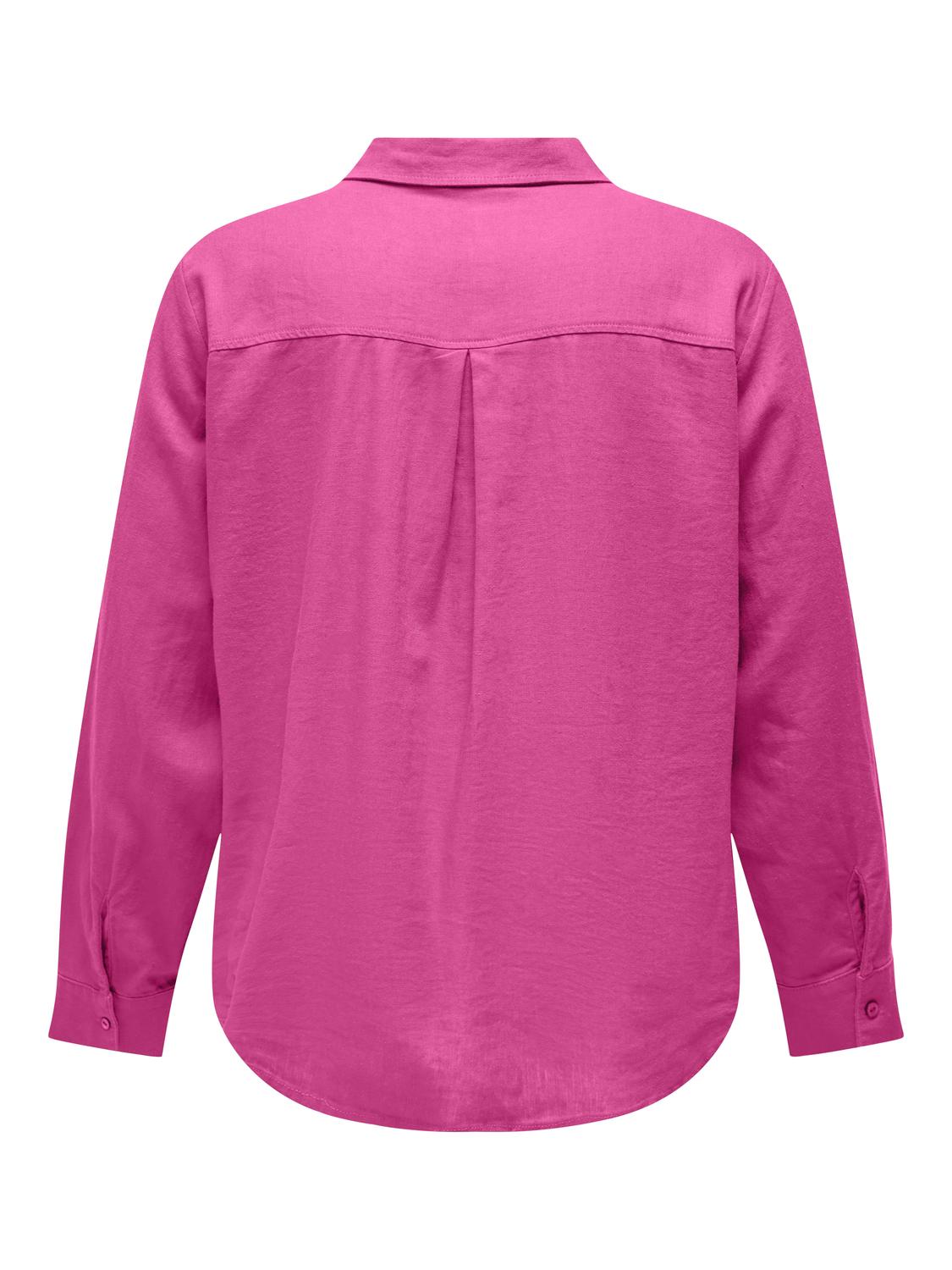 ONLY Camisas Corte oversized Cuello de camisa Curve -Raspberry Rose - 15281041