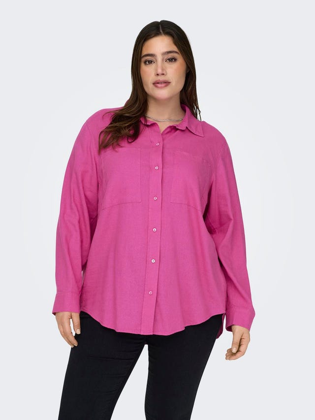 ONLY Camisas Corte oversized Cuello de camisa Curve - 15281041