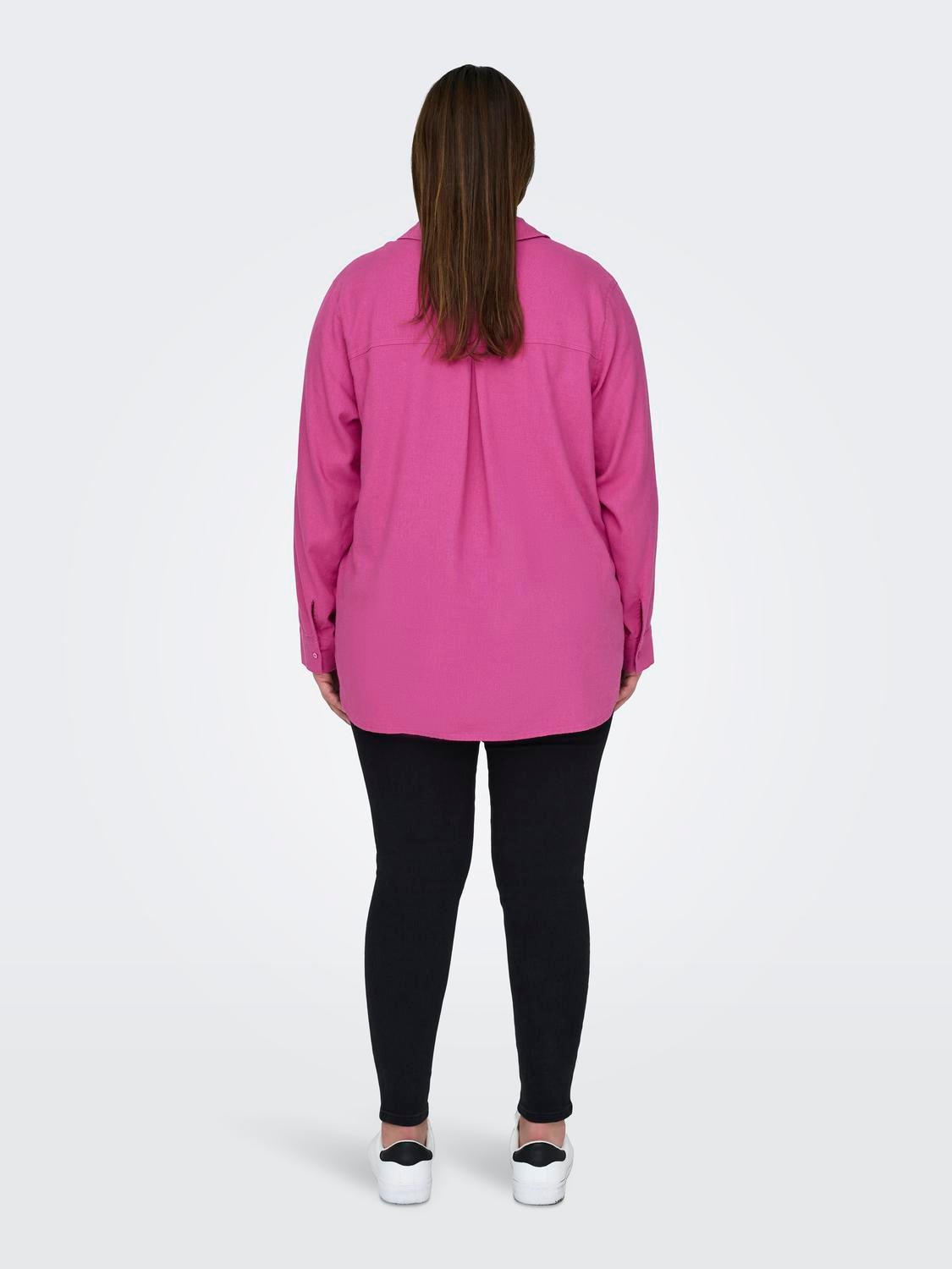 ONLY Oversized Fit Skjortekrage Curve Skjorte -Raspberry Rose - 15281041