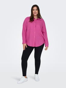 ONLY Oversized Fit Skjortekrage Curve Skjorte -Raspberry Rose - 15281041