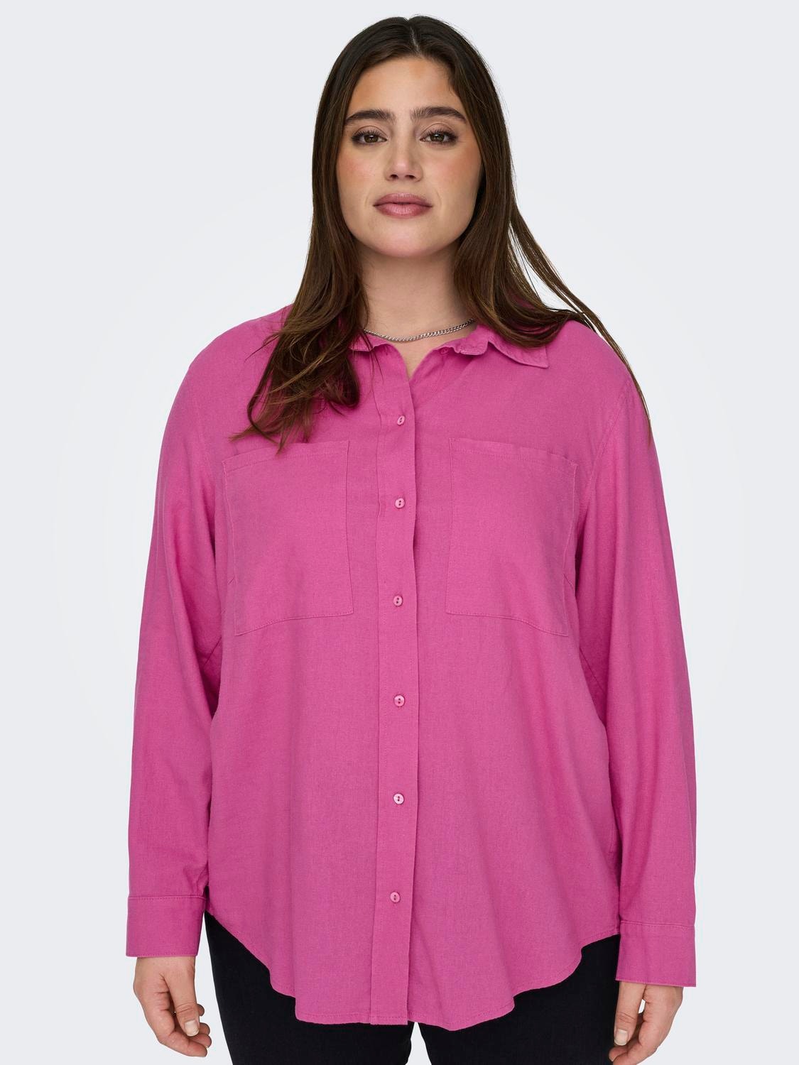 ONLY Curvy Viscose Shirt -Raspberry Rose - 15281041