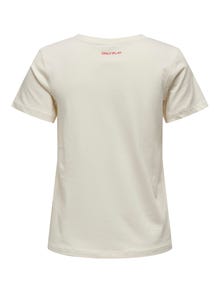 ONLY Normal geschnitten Rundhals T-Shirt -Whisper White - 15281045