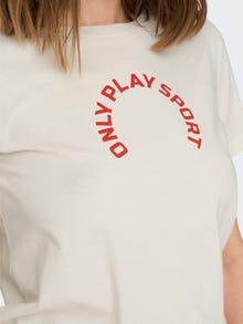 ONLY Normal geschnitten Rundhals T-Shirt -Whisper White - 15281045
