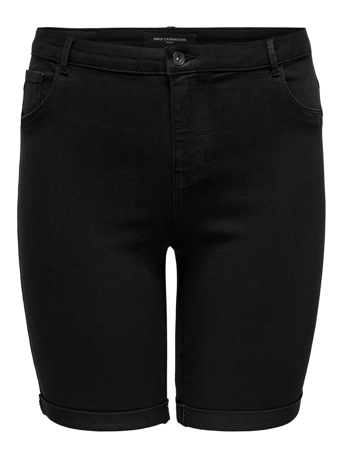 ONLY Skinny Fit Fold-up hems Shorts -Black - 15281047