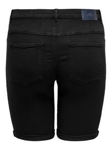 ONLY Liibuv lõige Üles volditud äärised Lühikesed püksid -Black - 15281047