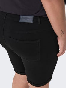 ONLY Liibuv lõige Üles volditud äärised Lühikesed püksid -Black - 15281047