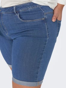 ONLY Shorts Skinny Fit Ourlets repliés -Medium Blue Denim - 15281047