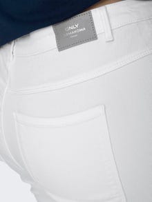 ONLY Skinny fit Omvouwbare zomen Shorts -White - 15281047