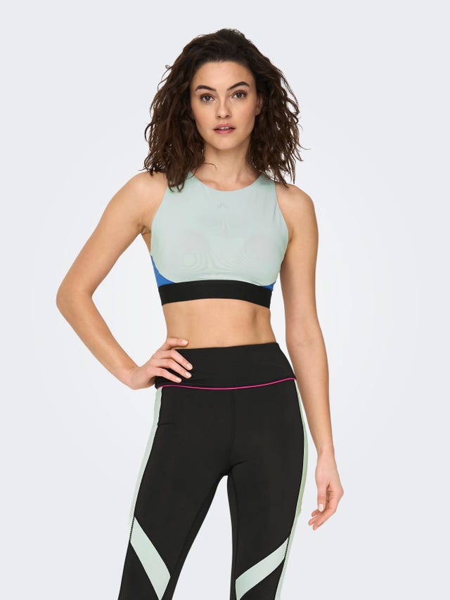 ONLY Contrast color sports bra with medium support - 15281061