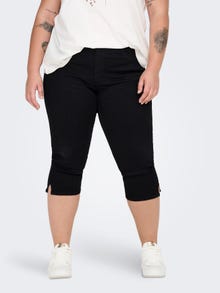 ONLY Shorts Skinny Fit Taille moyenne Curve -Black Denim - 15281072