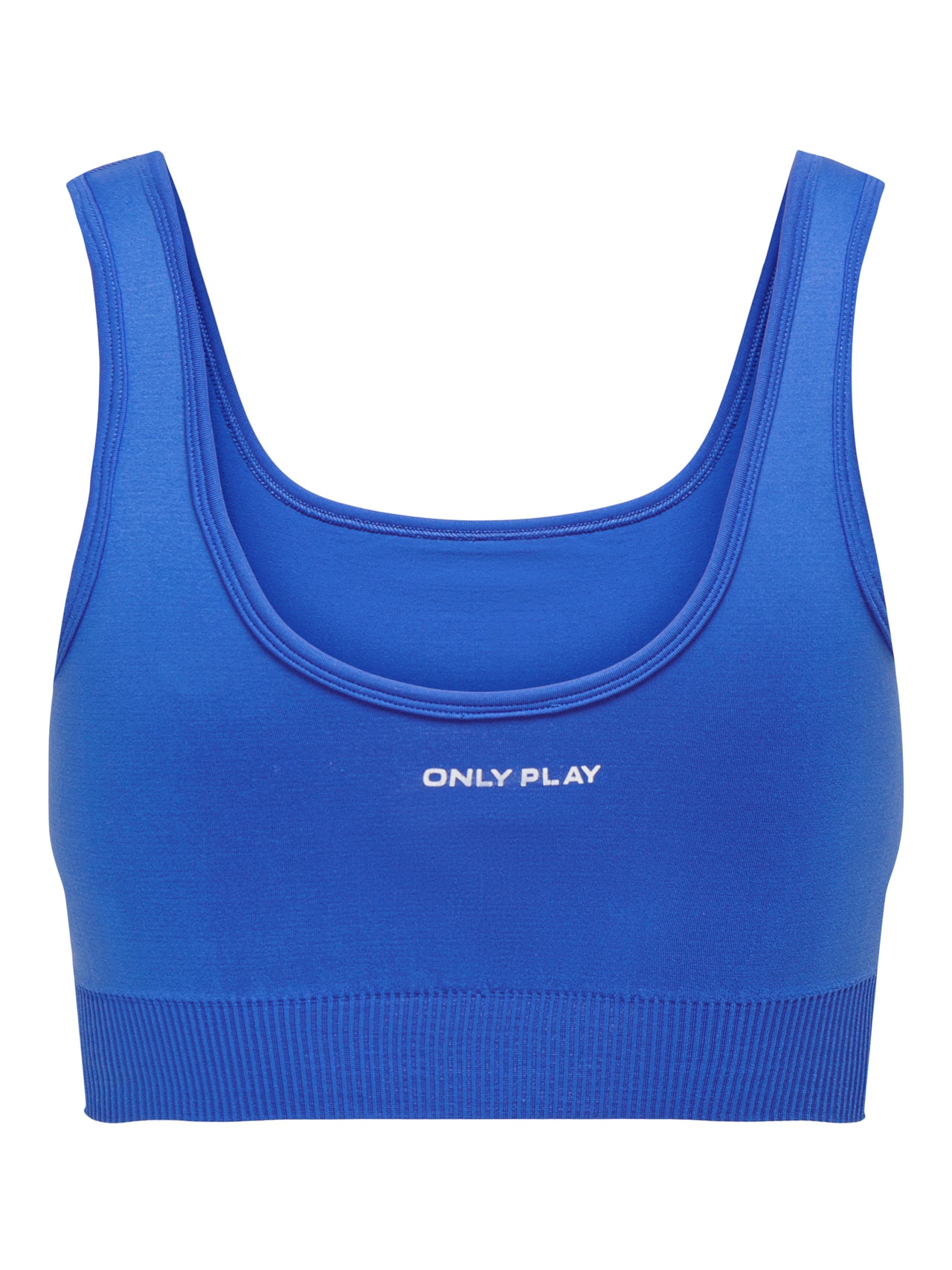ONLY Solid color sports bra with medium support -Strong Blue - 15281096