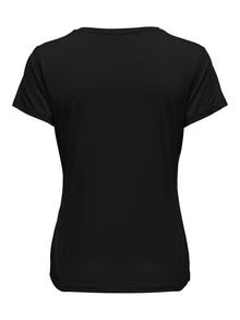 ONLY Solid color training top -Black - 15281098
