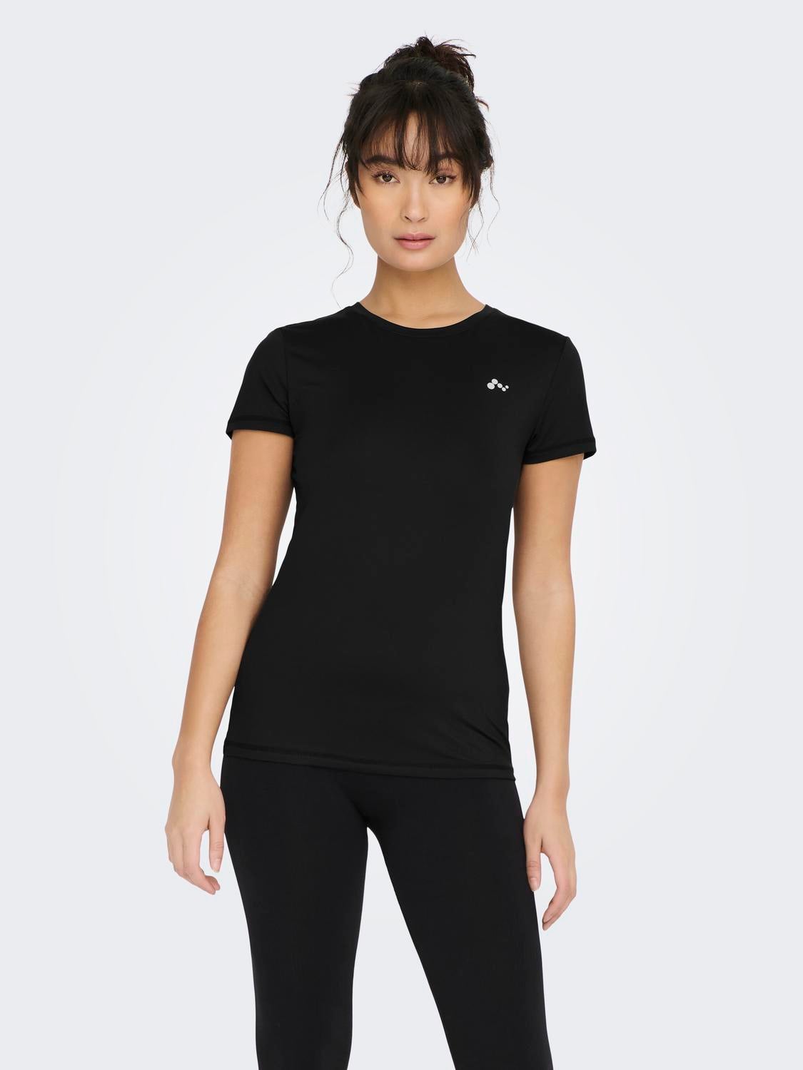 Regular Fit Round Neck T-Shirt, Black