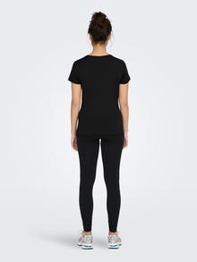 ONLY Solid color training top -Black - 15281098