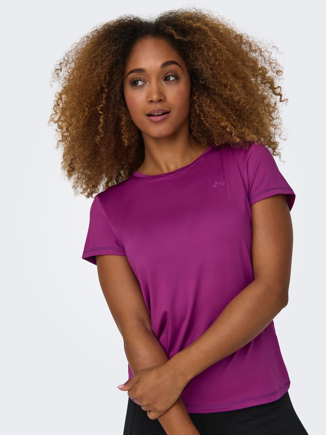 ONLY Solid color training top -Clover - 15281098