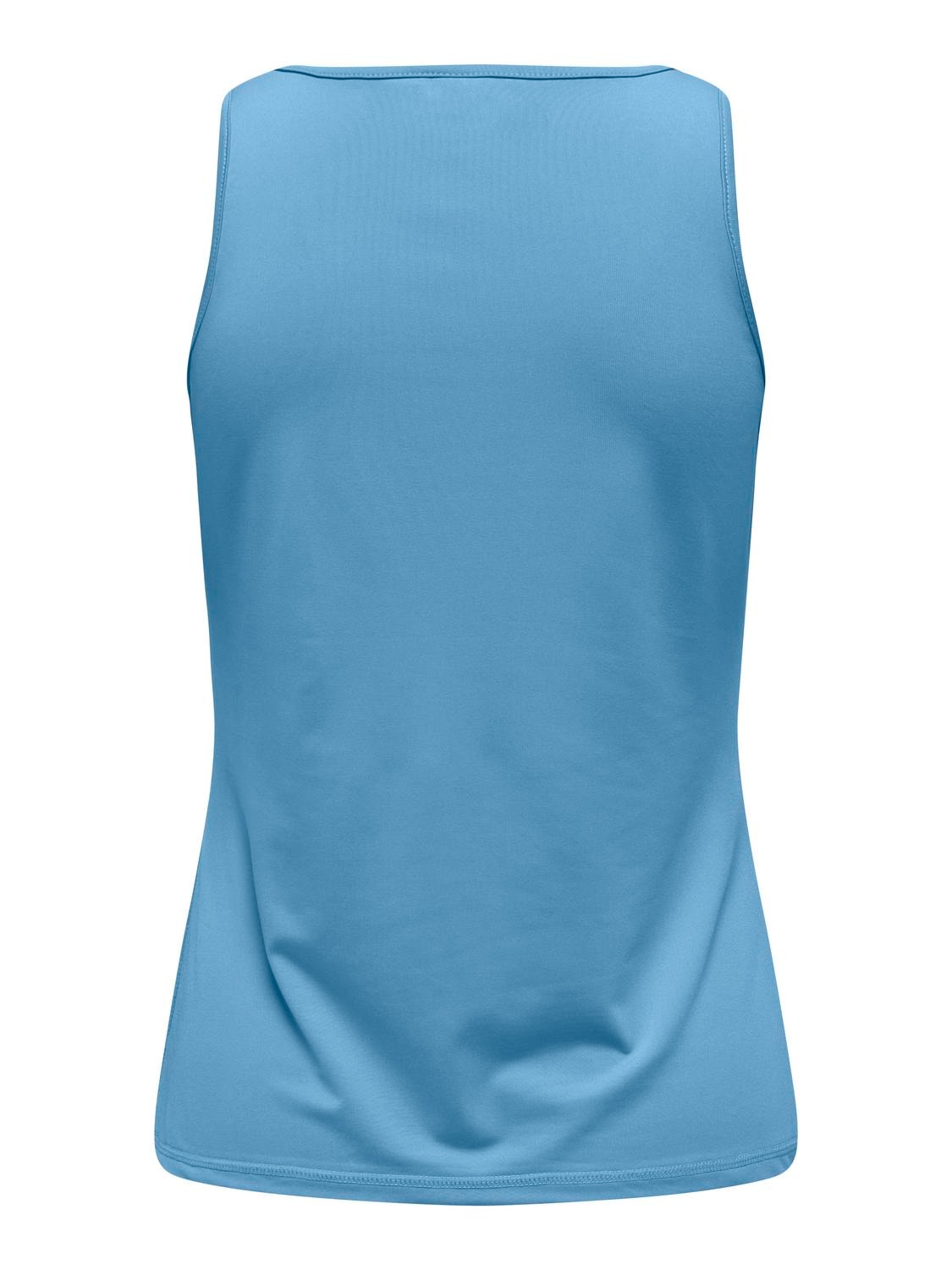 ONLY Regular Fit U-Neck Top -Blissful Blue - 15281099