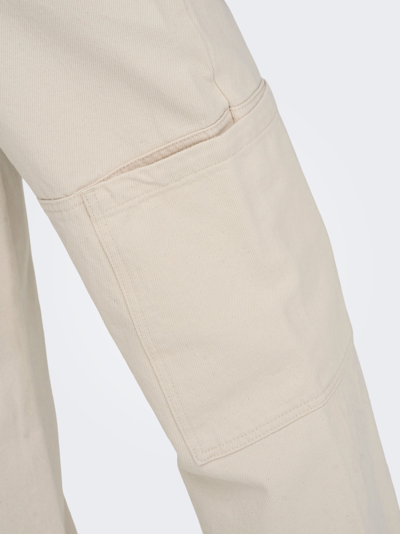 ONLY Jeans Wide Leg Fit Taille haute -Ecru - 15281178