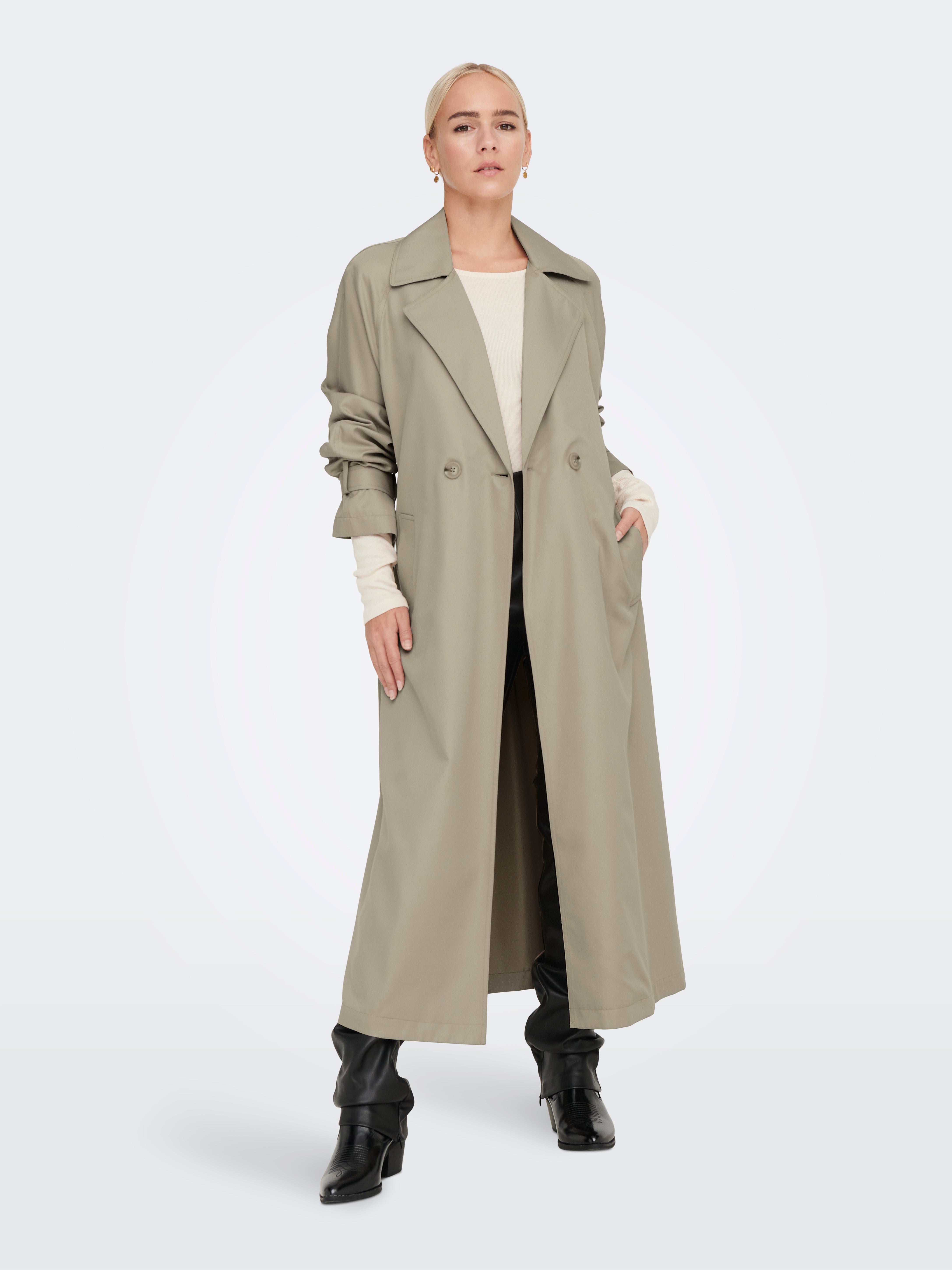 Light grey trench clearance coat