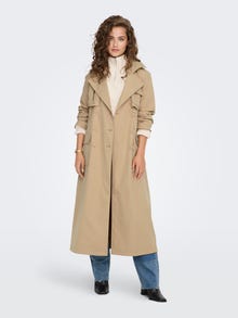 ONLY Long Trenchcoat with pockets -Ginger Root - 15281191