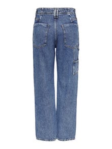 ONLY Straight fit High waist Jeans -Medium Blue Denim - 15281253