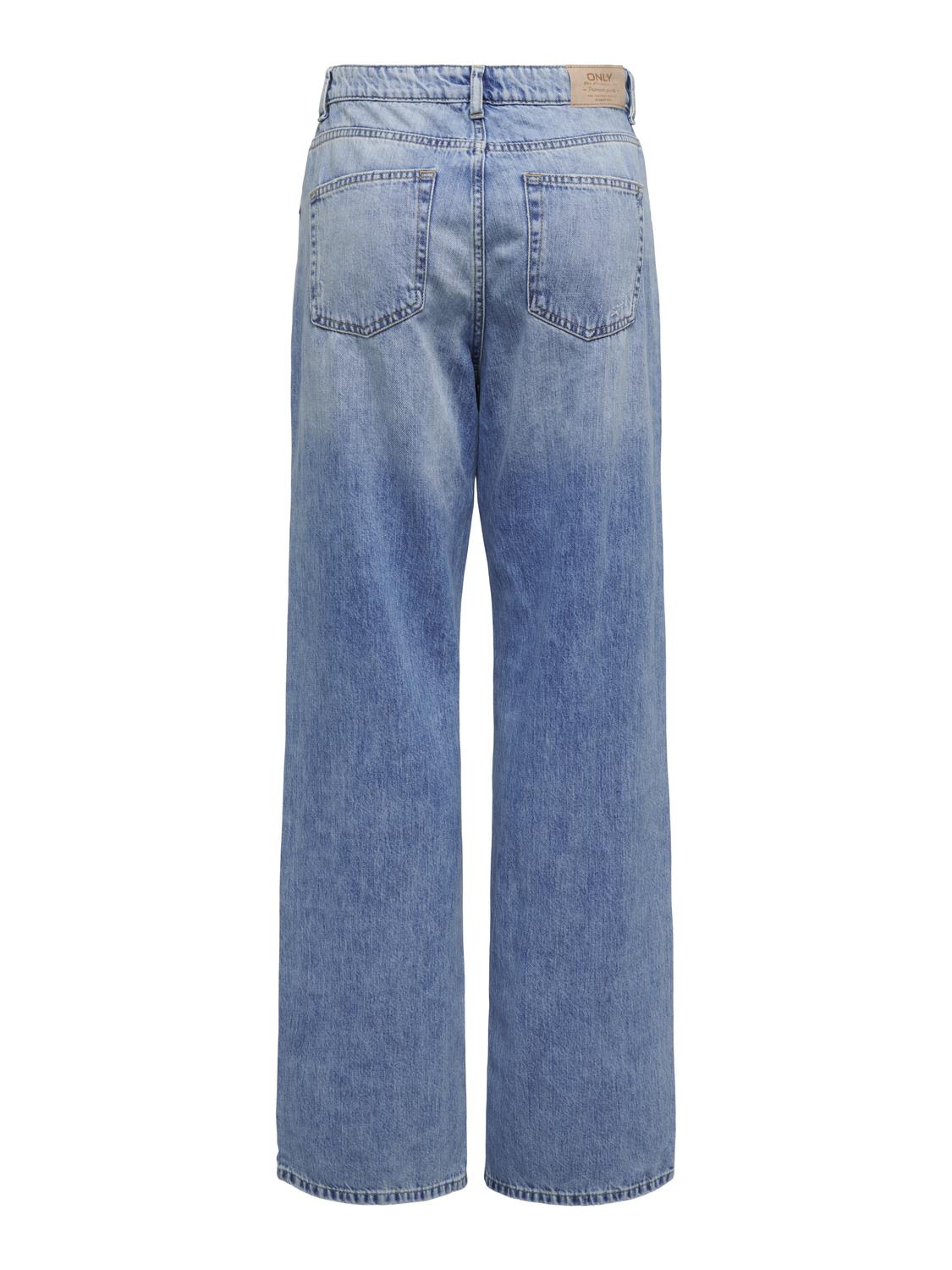 ONLY ONLMolly High Waist Wide Jeans -Light Blue Denim - 15281255