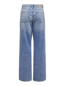 ONLY onlmolly high waist wide leg jeans -Light Blue Denim - 15281255