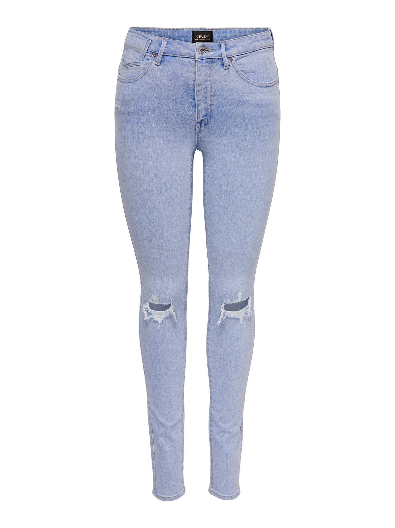 ONLY Jeans Skinny Fit Taille haute -Light Blue Denim - 15281269