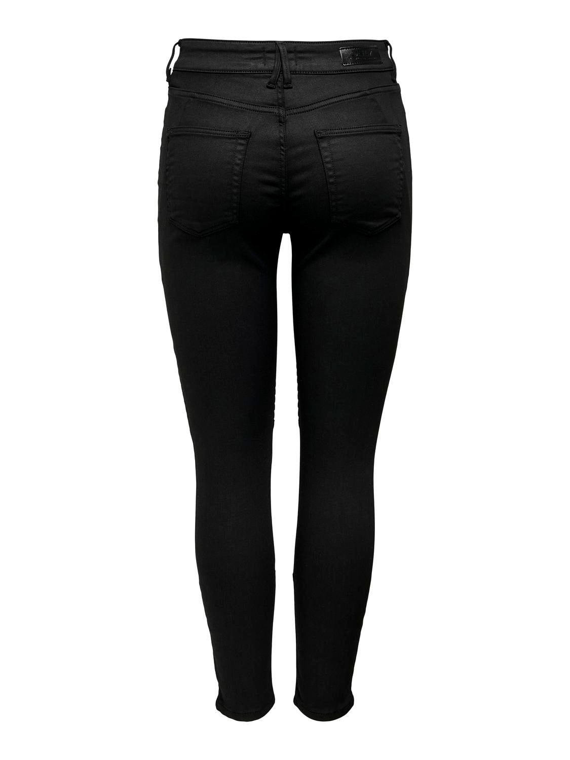 ONLY Jeans Skinny Fit Taille moyenne -Black - 15281319