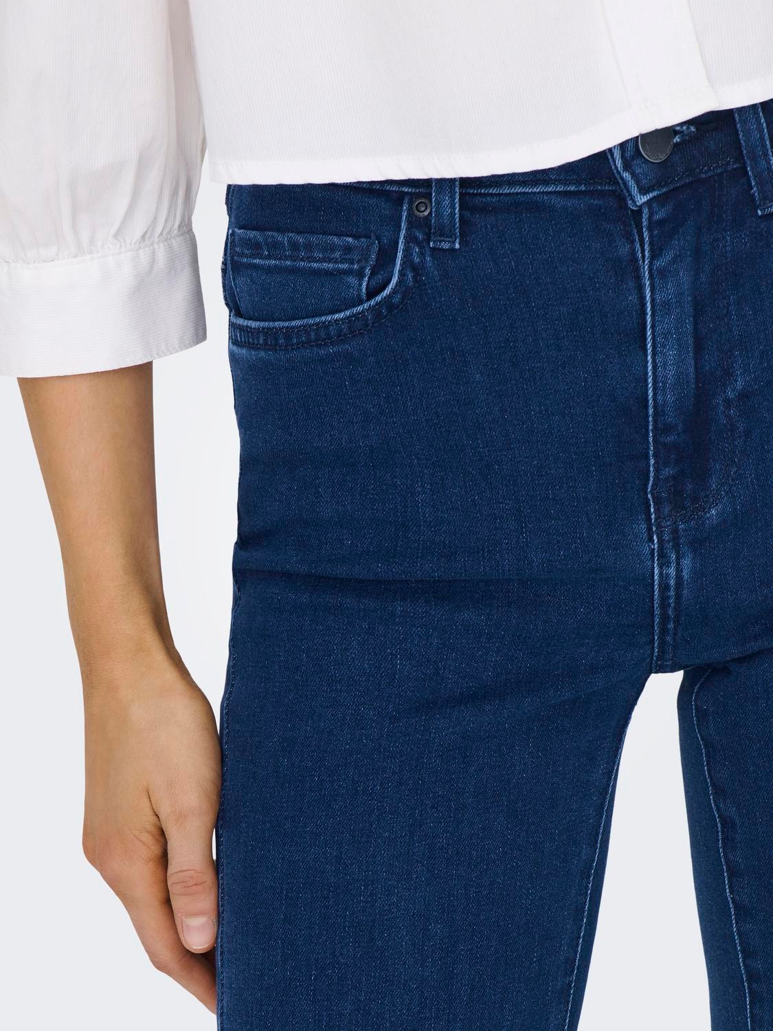 ONLY Retro-Fit, ausgestellt Hohe Taille Jeans -Medium Blue Denim - 15281330